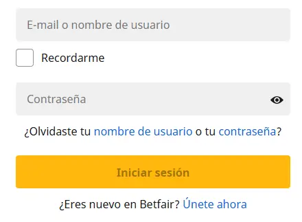 Betfair login